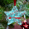 Peacock Metal Star Ornament - Lifestyle