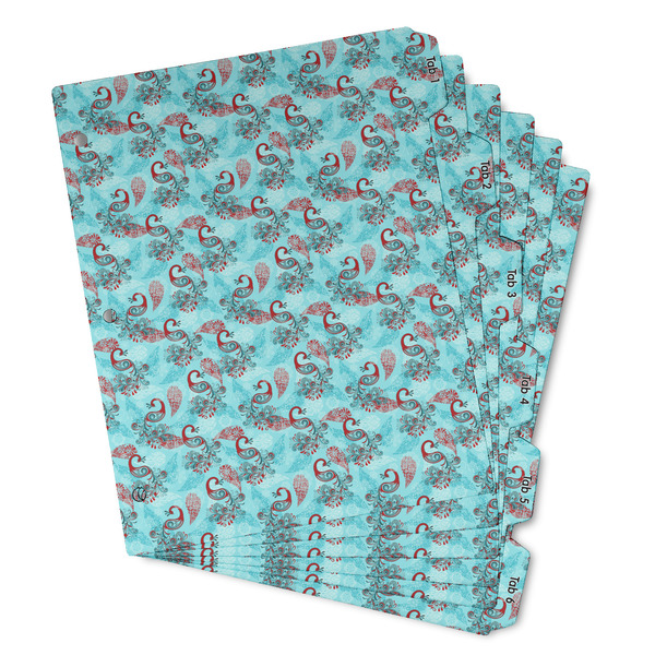 Custom Peacock Binder Tab Divider - Set of 6 (Personalized)