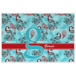 Peacock Laminated Placemat w/ Name and Initial