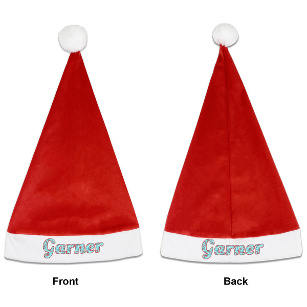 Custom Peacock Santa Hat - Front & Back (Personalized)