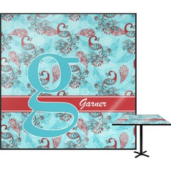 Peacock Square Table Top - 24" (Personalized)