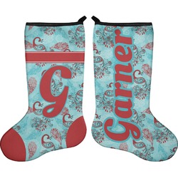 Peacock Holiday Stocking - Double-Sided - Neoprene (Personalized)