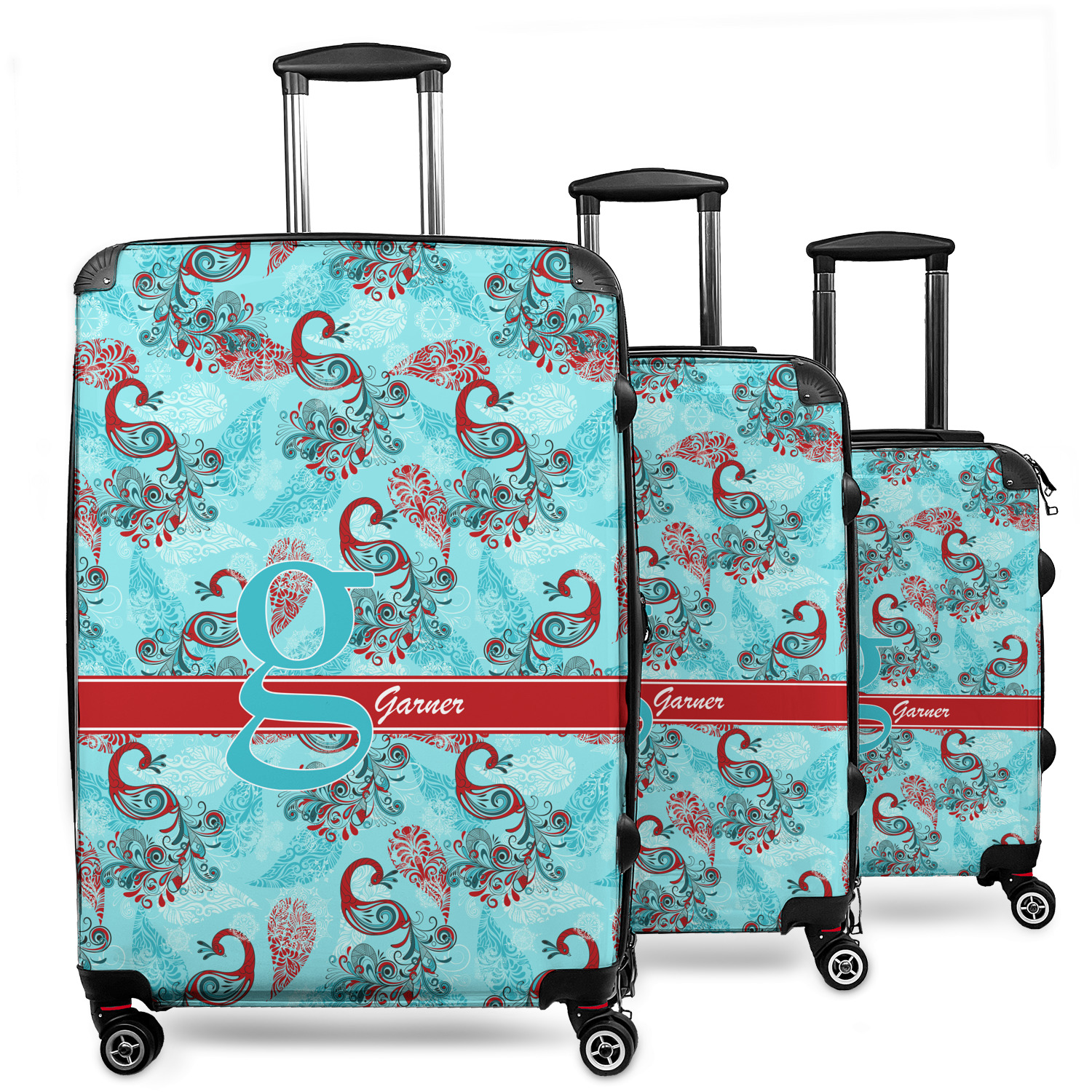 peacock luggage set