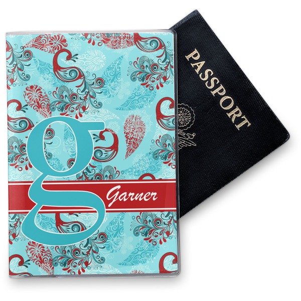 Custom Peacock Vinyl Passport Holder (Personalized)