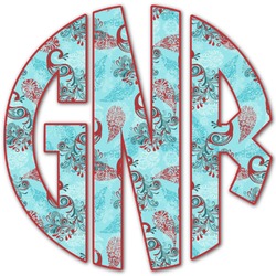 Peacock Monogram Decal - Large (Personalized)