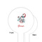 Peacock White Plastic 6" Food Pick - Round - Single Sided - Front & Back