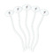 Peacock White Plastic 7" Stir Stick - Oval - Fan