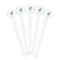 Peacock White Plastic 7" Stir Stick - Round - Fan View