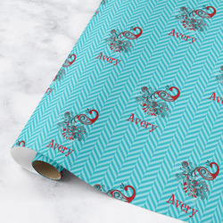 Peacock Wrapping Paper Roll - Medium (Personalized)
