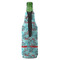 Peacock Zipper Bottle Cooler - BACK (bottle)