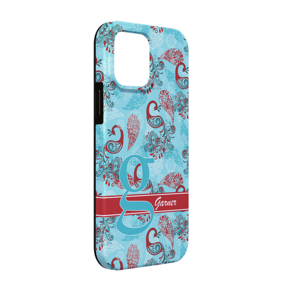 Custom Peacock iPhone Case - Rubber Lined - iPhone 13 Pro (Personalized)