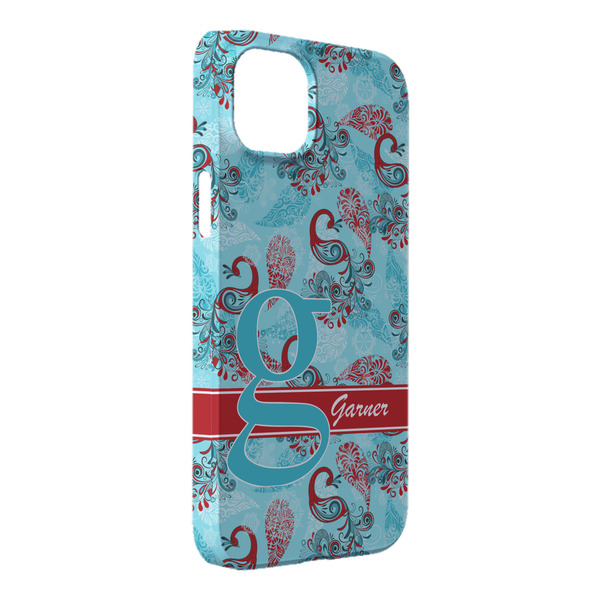 Custom Peacock iPhone Case - Plastic - iPhone 14 Plus (Personalized)