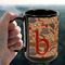 Vintage Hipster 15oz. Black Mug - LIFESTYLE