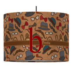 Vintage Hipster 16" Drum Pendant Lamp - Fabric (Personalized)
