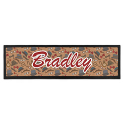 Vintage Hipster Bar Mat - Large (Personalized)