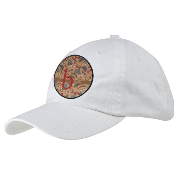 Custom Vintage Hipster Baseball Cap - White (Personalized)