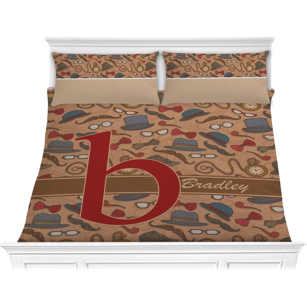 Custom Vintage Hipster Comforter Set - King (Personalized)