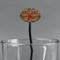 Vintage Hipster Black Plastic 7" Stir Stick - Oval - Main