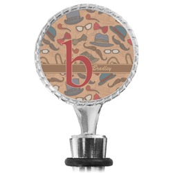 Vintage Hipster Wine Bottle Stopper (Personalized)