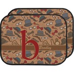 Vintage Hipster Car Floor Mats (Back Seat) (Personalized)