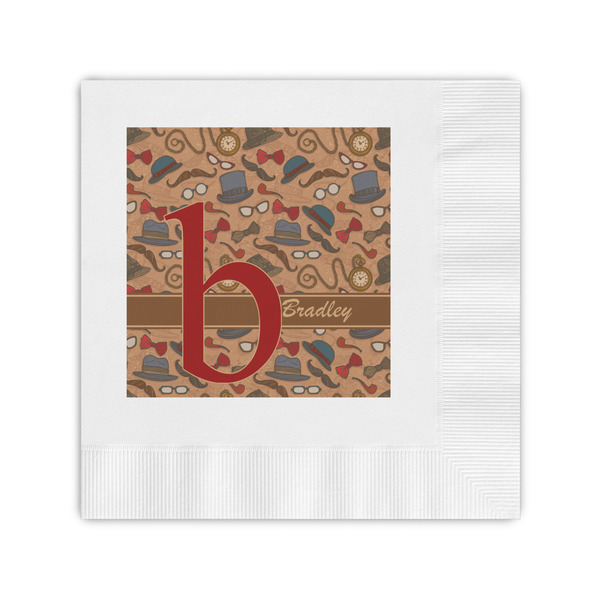 Custom Vintage Hipster Coined Cocktail Napkins (Personalized)