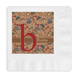 Vintage Hipster Embossed Decorative Napkins (Personalized)