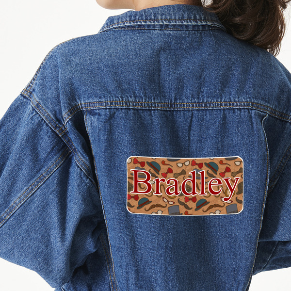 Custom Vintage Hipster Large Custom Shape Patch - 2XL (Personalized)