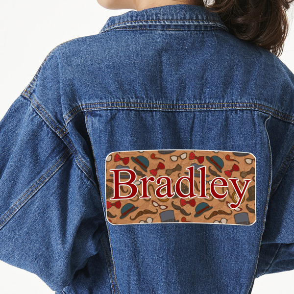 Custom Vintage Hipster Twill Iron On Patch - Custom Shape - 3XL (Personalized)