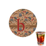 Vintage Hipster Printed Drink Topper - 1.5" (Personalized)