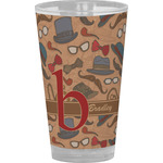 Vintage Hipster Pint Glass - Full Color (Personalized)