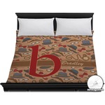 Vintage Hipster Duvet Cover - King (Personalized)