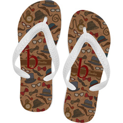Vintage Hipster Flip Flops - Small (Personalized)