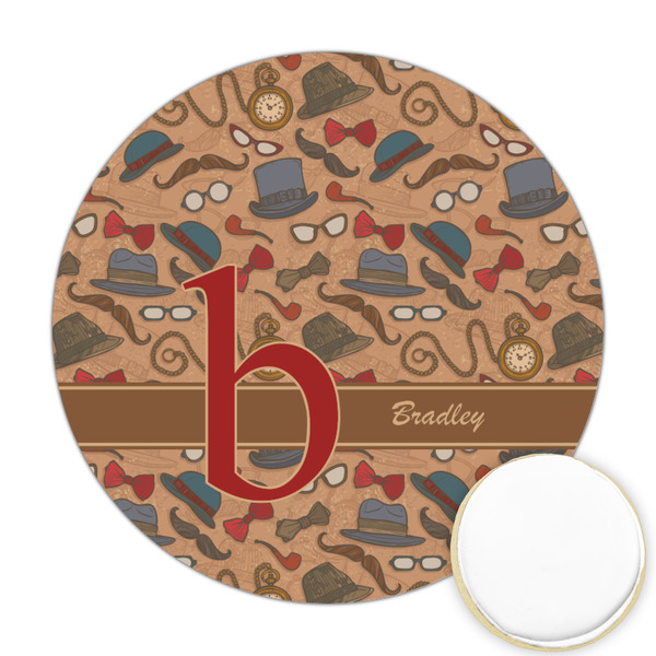 Custom Vintage Hipster Printed Cookie Topper - 2.5" (Personalized)