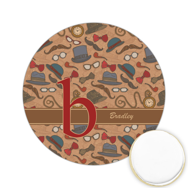 Custom Vintage Hipster Printed Cookie Topper - 2.15" (Personalized)