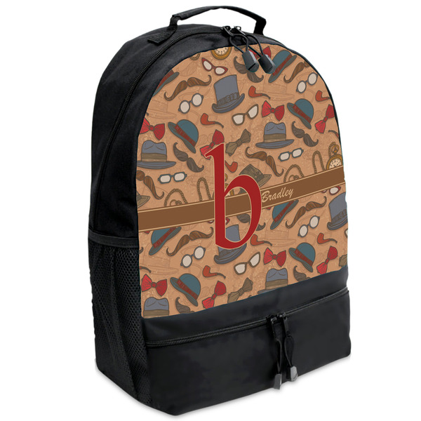 Custom Vintage Hipster Backpacks - Black (Personalized)