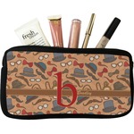 Vintage Hipster Makeup / Cosmetic Bag - Small (Personalized)