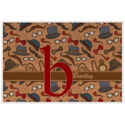 Vintage Hipster Laminated Placemat w/ Name and Initial