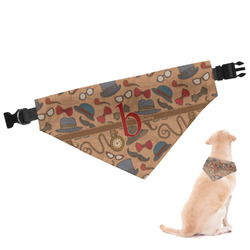 Vintage Hipster Dog Bandana - Large (Personalized)