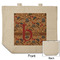 Vintage Hipster Reusable Cotton Grocery Bag - Front & Back View