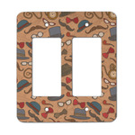 Vintage Hipster Rocker Style Light Switch Cover - Two Switch