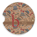 Vintage Hipster Sandstone Car Coaster - Single (Personalized)