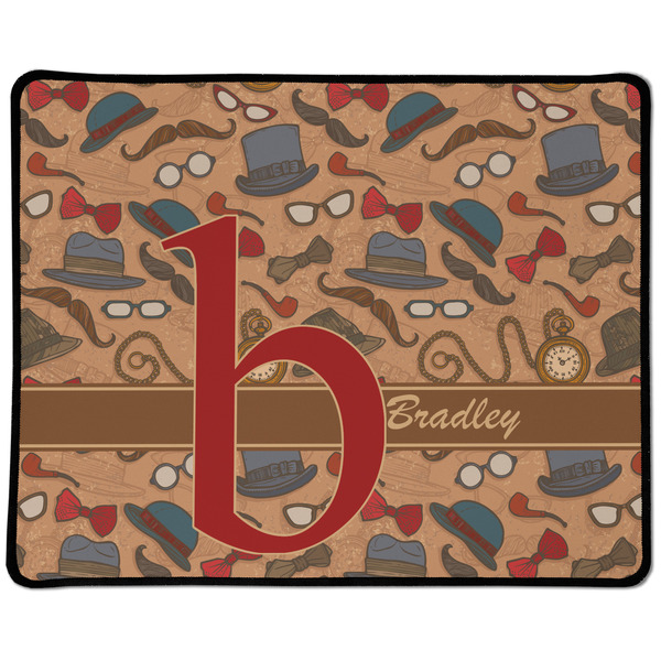 Custom Vintage Hipster Large Gaming Mouse Pad - 12.5" x 10" (Personalized)