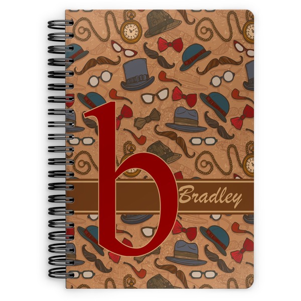 Custom Vintage Hipster Spiral Notebook (Personalized)