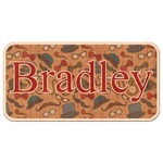 Vintage Hipster Genuine Maple or Cherry Wood Sticker (Personalized)