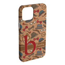 Vintage Hipster iPhone Case - Plastic - iPhone 15 Plus (Personalized)