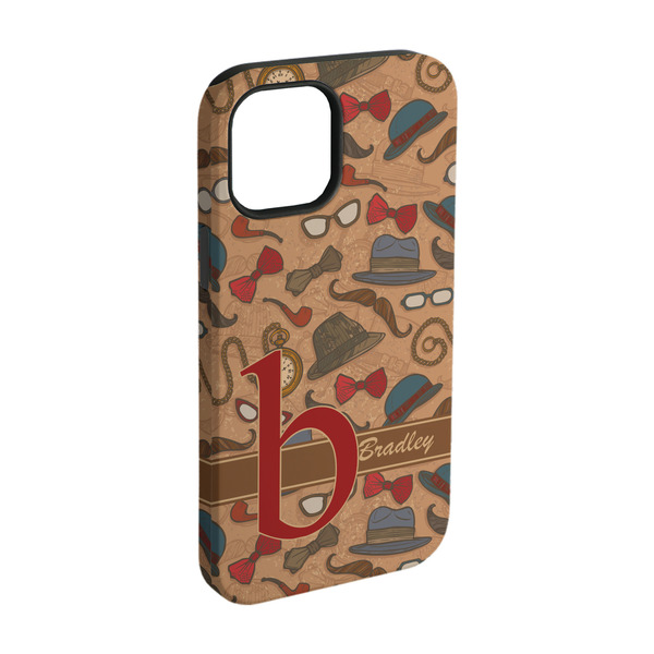 Custom Vintage Hipster iPhone Case - Rubber Lined - iPhone 15 Pro (Personalized)