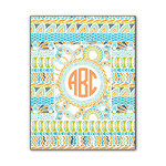 Teal Ribbons & Labels Wood Print - 11x14 (Personalized)