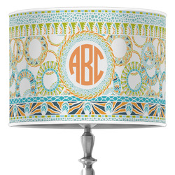 Teal Ribbons & Labels 16" Drum Lamp Shade - Poly-film (Personalized)