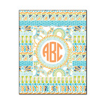 Teal Ribbons & Labels Wood Print - 16x20 (Personalized)