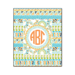 Teal Ribbons & Labels Wood Print - 20x24 (Personalized)